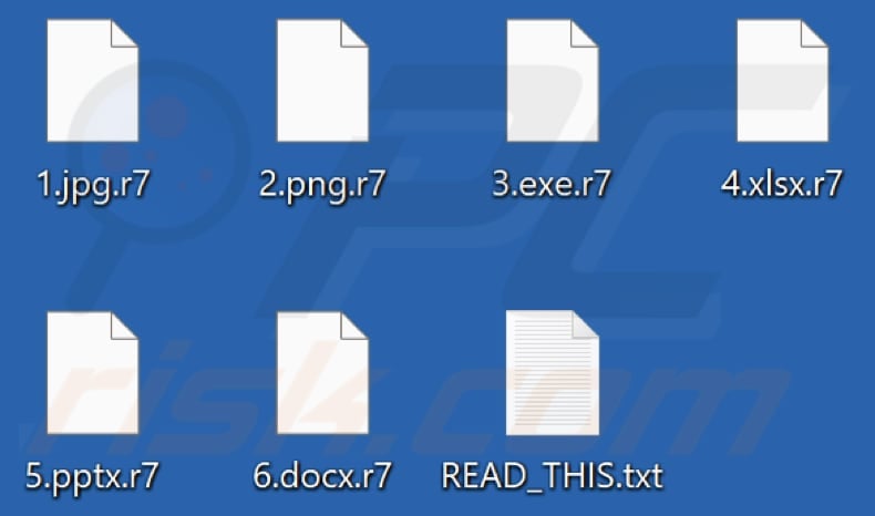 Files encrypted by RONALDIHNO ENCRYPTER ransomware (.r7 extension)