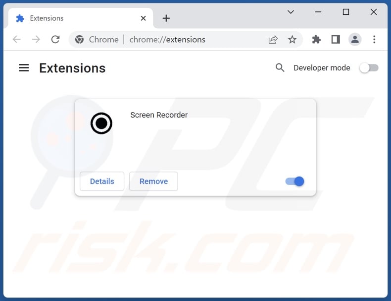 Removing Screen Recorder ads from Google Chrome step 2