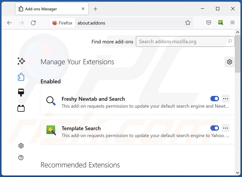 Removing securesearch.pro related Mozilla Firefox extensions