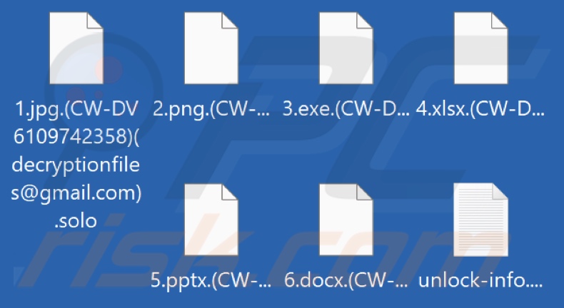 Files encrypted by Solo (VoidCrypt) ransomware (.solo extension)