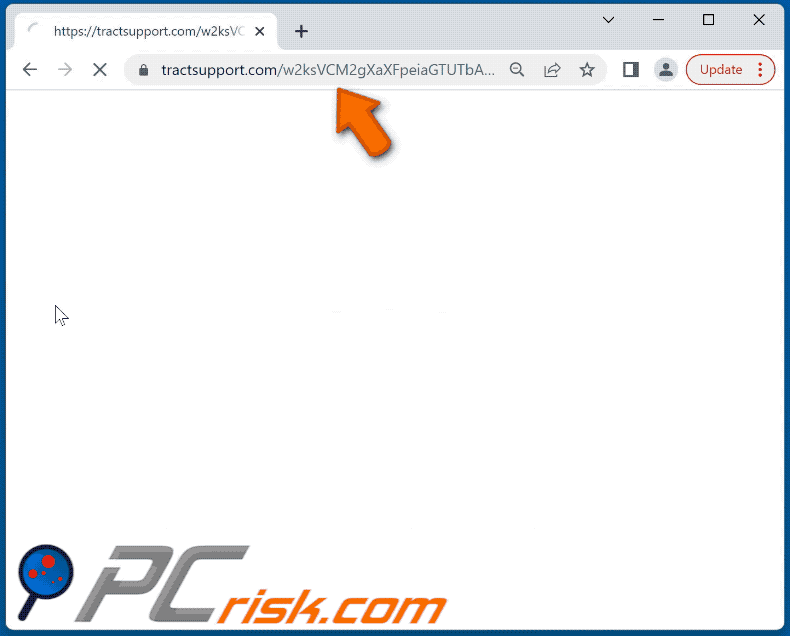 tractsupport[.]com website appearance (GIF)