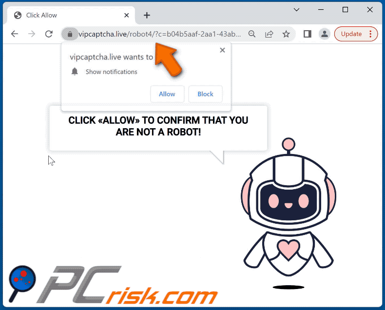 vipcaptcha[.]live website appearance (GIF)