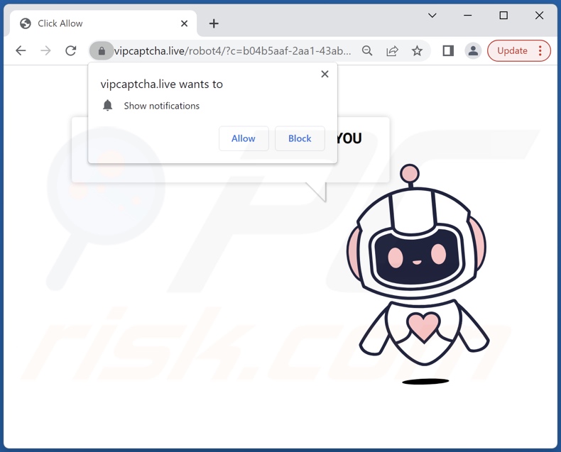 vipcaptcha[.]live pop-up redirects