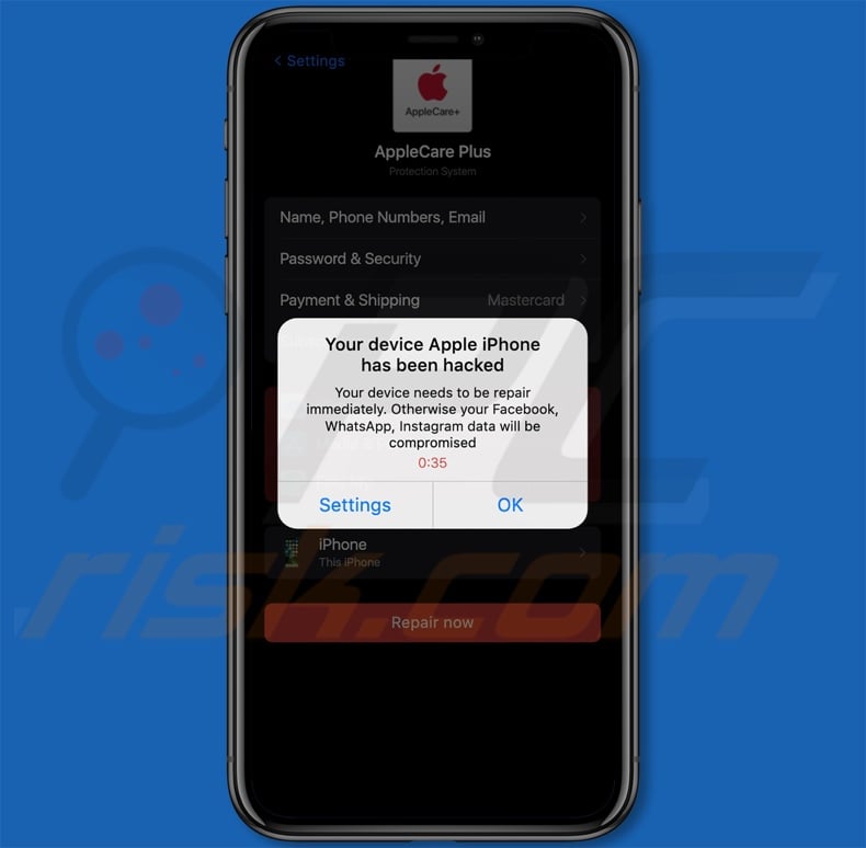 Your Device Apple iPhone Has Hacked POP-UP Scam (Mac) - Removal steps, and macOS cleanup (updated)