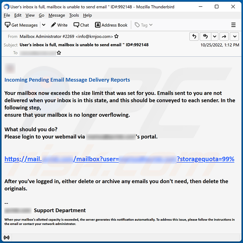  Incoming Pending Email Message Delivery Reports spam (2022-10-27)