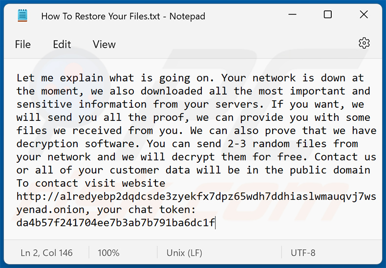 Again ransomware note - How To Restore Your Files.txt