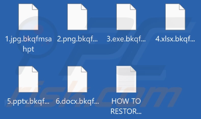 Files encrypted by Bkqfmsahpt ransomware (.bkqfmsahpt extension)