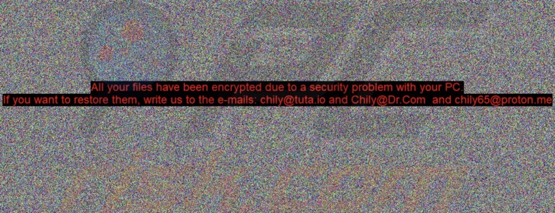 Chily ransomware wallpaper