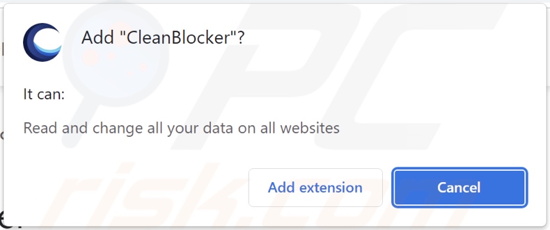 CleanBlocker adware asking for permissions