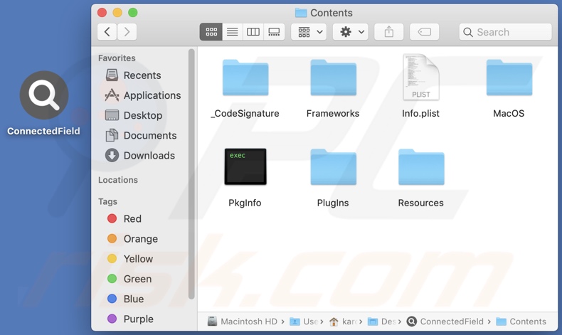 ConnectedField adware install folder