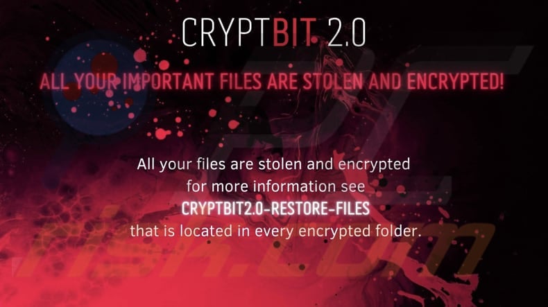 CryptBIT 2.0 ransomware wallpaper