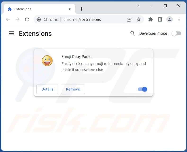 Removing thecopyemoji.com related Google Chrome extensions