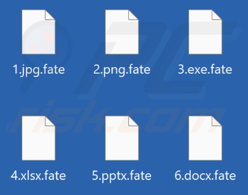 Files encrypted by Fate ransomware (.fate extension)