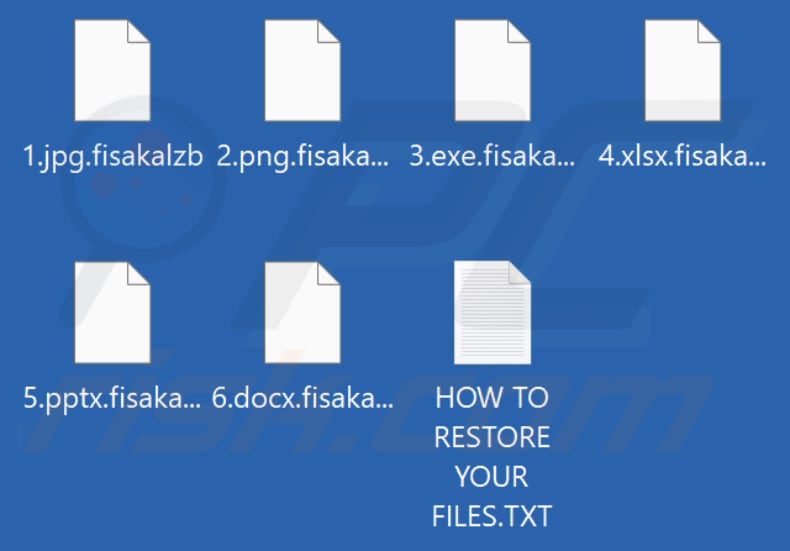 Files encrypted by Fisakalzb ransomware (.fisakalzb extension)