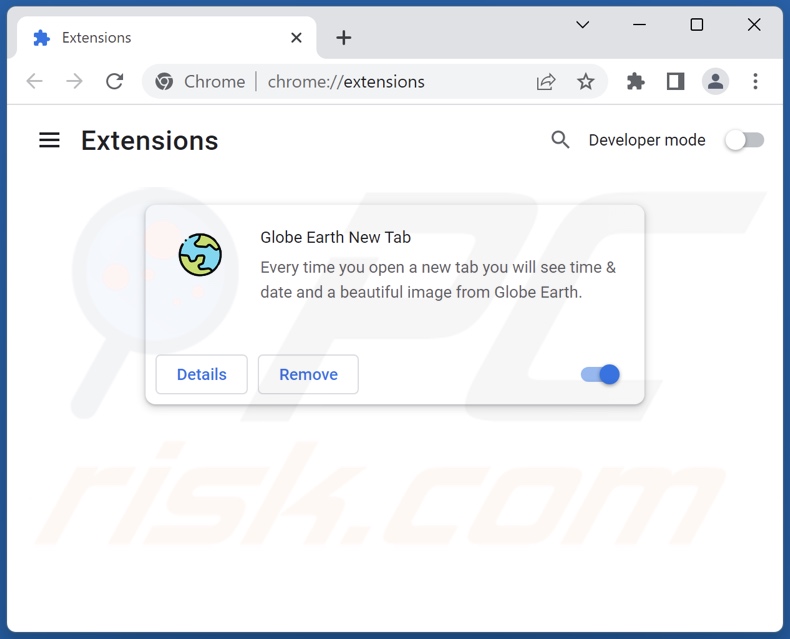 Removing Globe Earth related Google Chrome extensions
