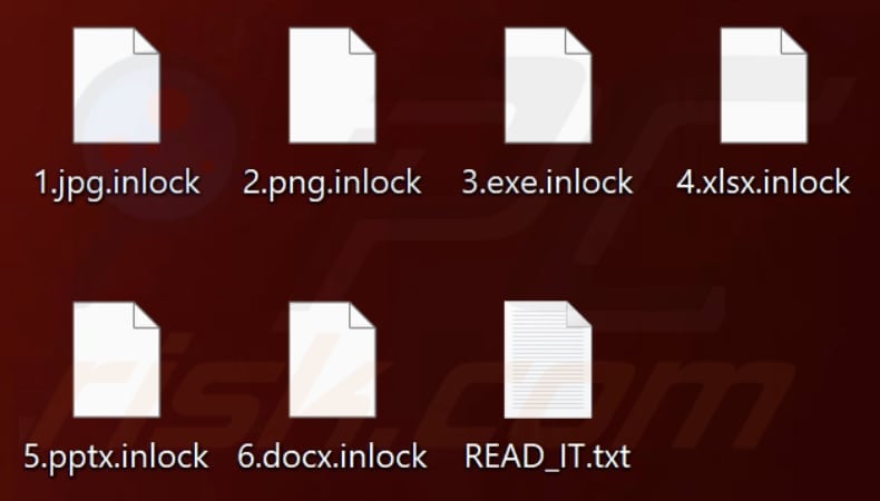 Files encrypted by Inlock ransomware (.inlock extension)