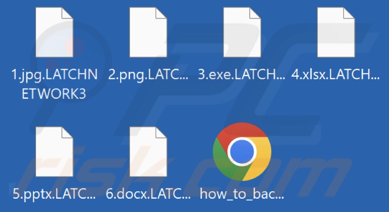 Files encrypted by LATCHNETWORK ransomware (.LATCHNETWORK3 extension)