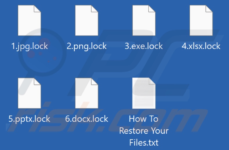 Files encrypted by Lock (Babuk) ransomware (.lock extension)