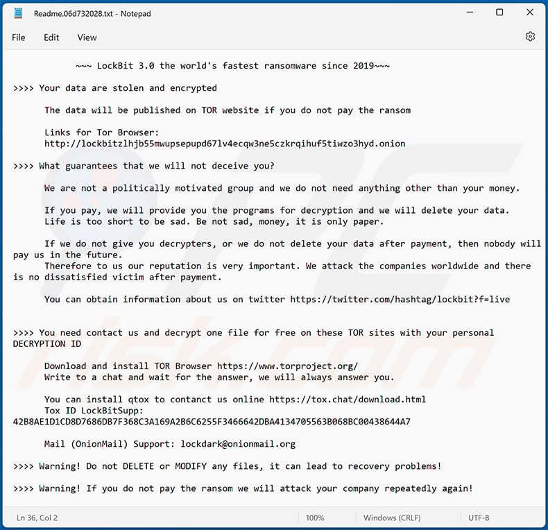 LockBit 3.0 ransom note (Readme.[random_string].txt)