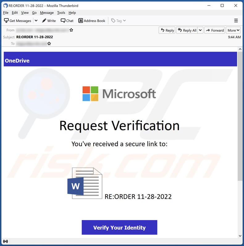 Microsoft Corporation - Email Account Update Scam - Removal and recovery  steps