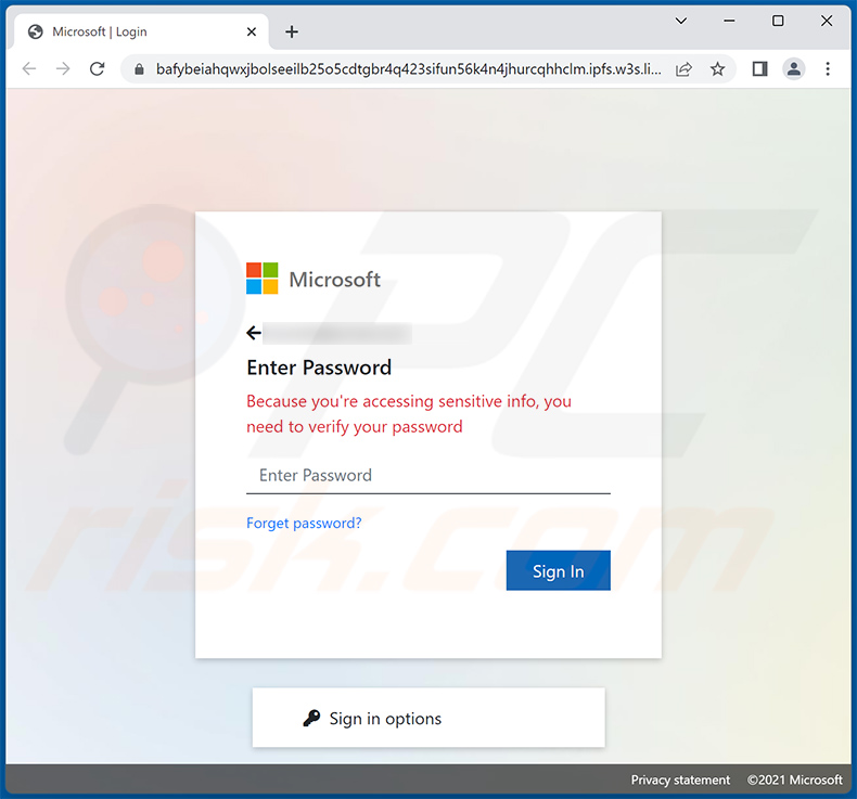 Phishing site promoted via Office 365-themed spam email (2022-11-09)