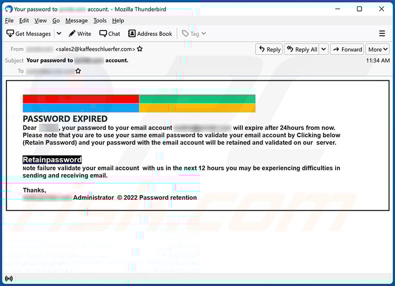 Password expired email scam (2022-11-22)