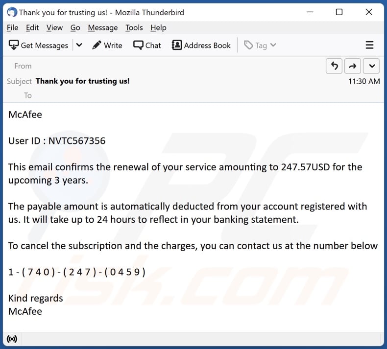 McAfee Subscription Has Expired Email Scam Removal And, 59 OFF