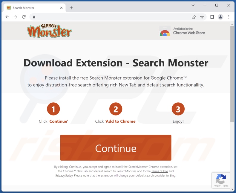 Website used to promote Search-Monster browser hijacker