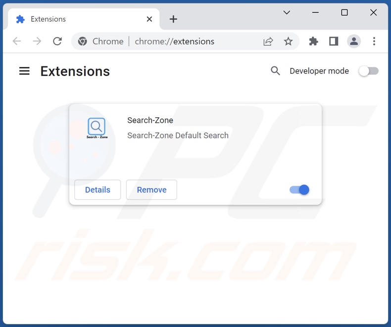 Removing searchzone.xyz related Google Chrome extensions