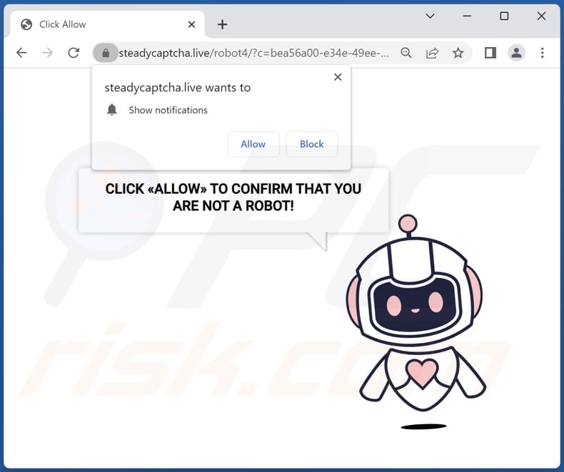 steadycaptcha[.]live pop-up redirects