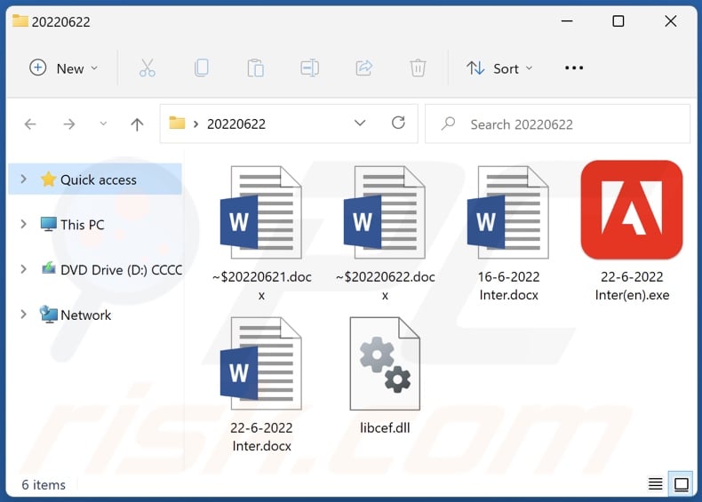 TONEINS trojan archive contents