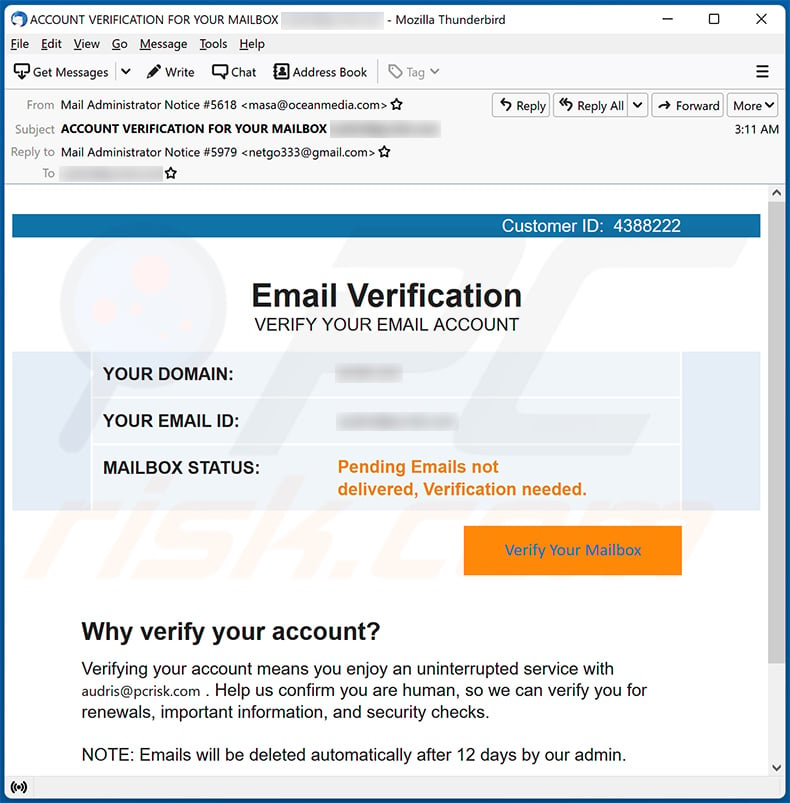 Verify your email account spam (2022-11-17)