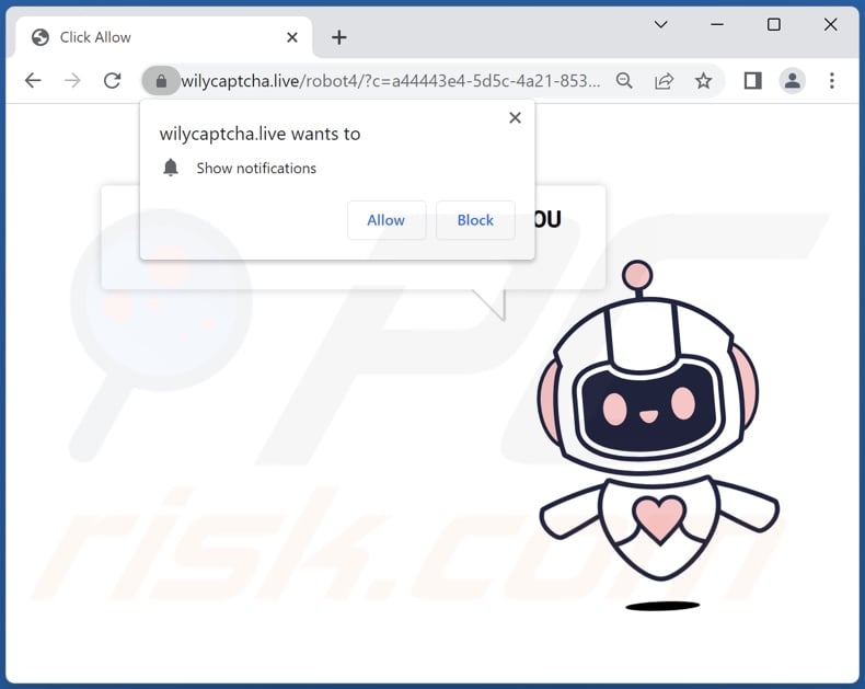 wilycaptcha[.]live pop-up redirects