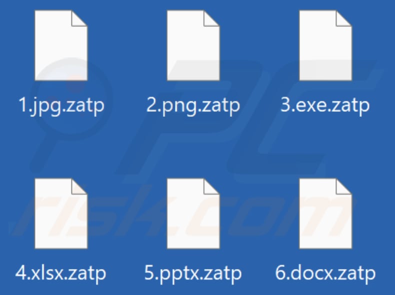 Files encrypted by Zatp ransomware (.zatp extension)