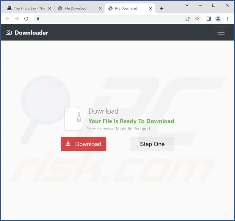 Deceptive website promoting Audio Finder adware