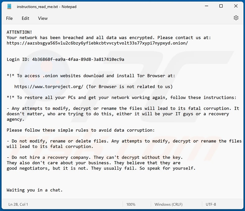 Black Basta ransom note - instructions_read_me.txt