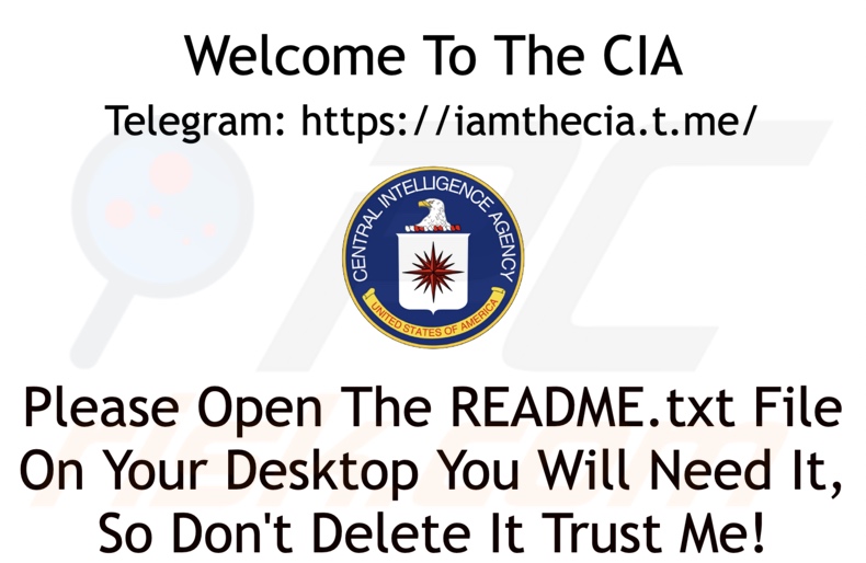 Another CIA ransomware variant wallpaper