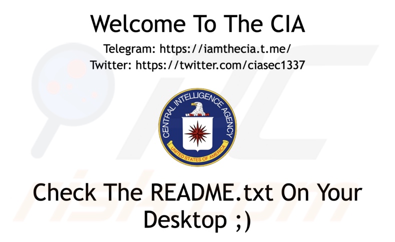CIA ransomware wallpaper