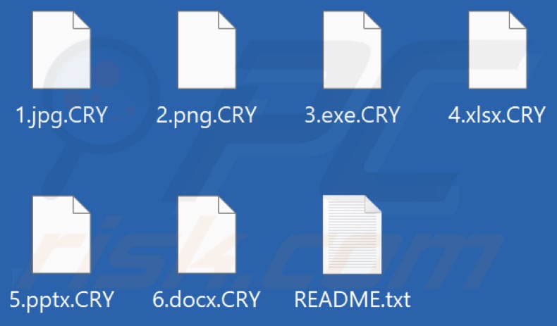 Files damaged and renamed by CryWiper wiper (.CRY extension)