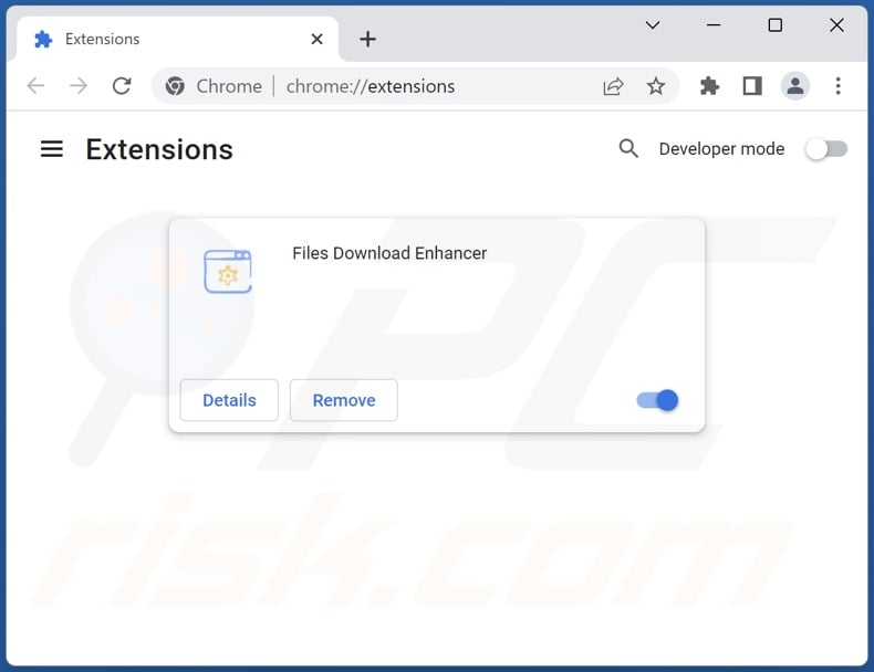 Removing Files Download Enhancer ads from Google Chrome step 2