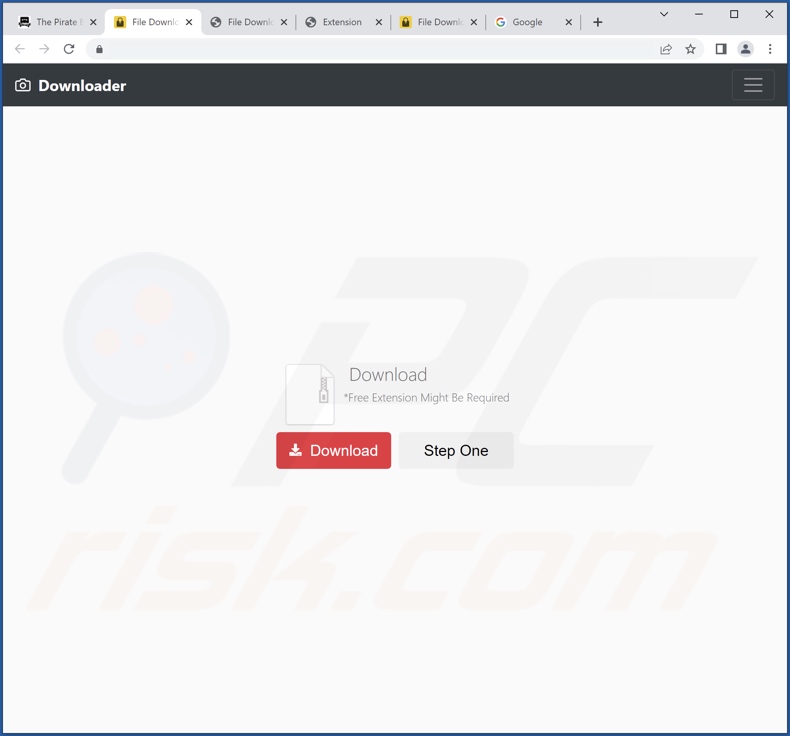 Deceptive website promoting Files Download Enhancer adware