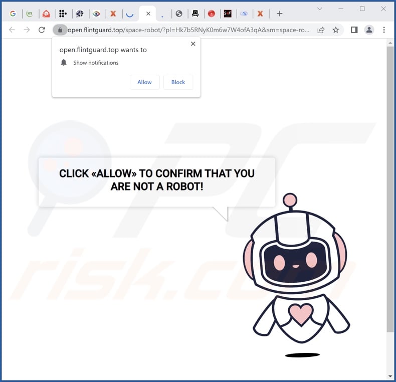 flintguard[.]top pop-up redirects