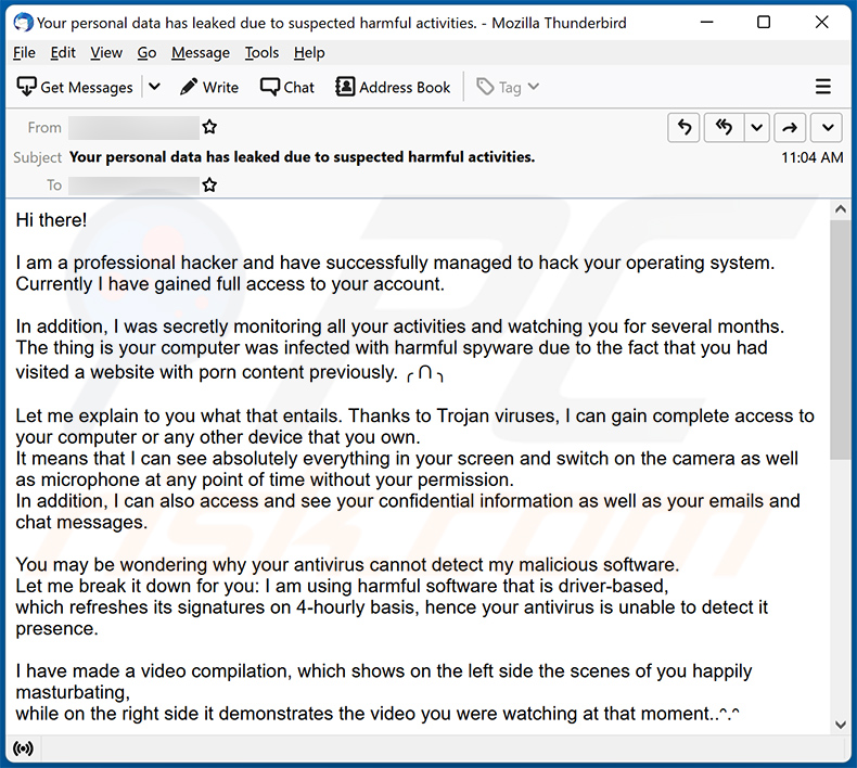 I am a professional hacker email scam (2022-12-05)