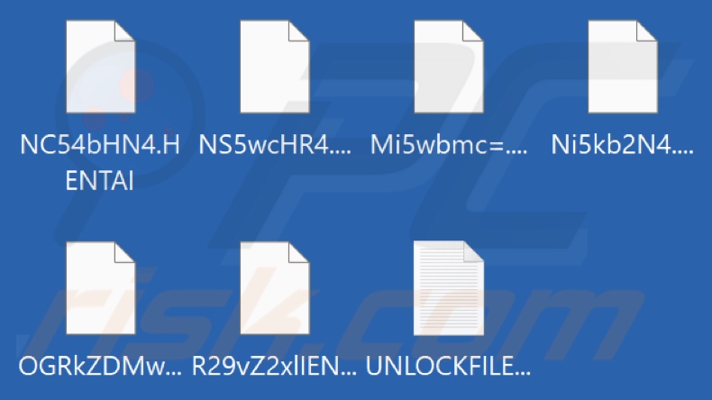 Files encrypted by HentaiLocker ransomware ([random_string].HENTAI)
