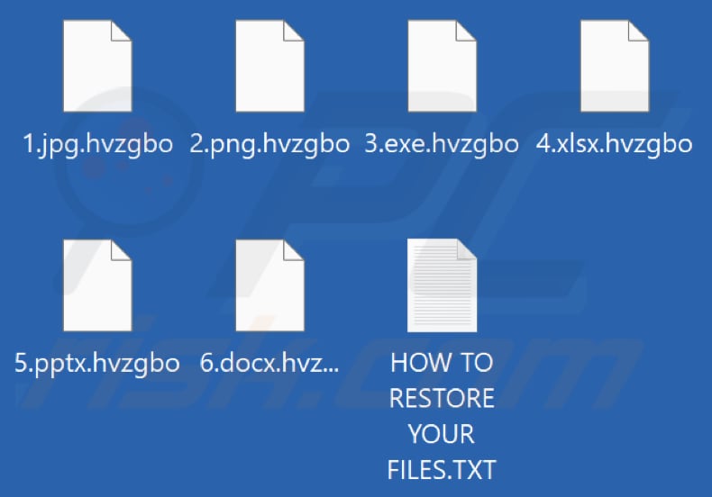 Files encrypted by Hvzgbo ransomware (.hvzgbo extension)