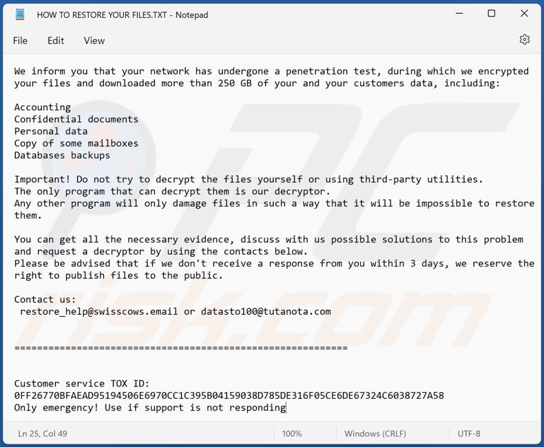 Hvzgbo ransomware text file (HOW TO RESTORE YOUR FILES.TXT)