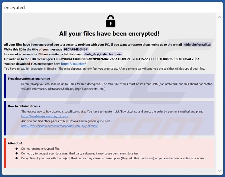 Magic ransomware HTA file (info.hta)