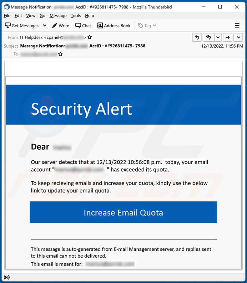 Increase Email Quota spam (2022-12-14)