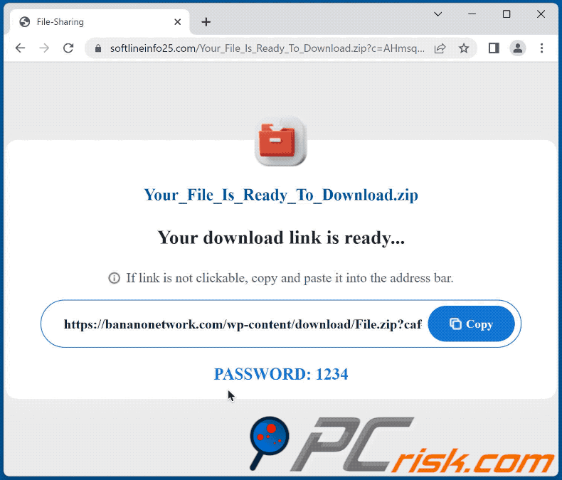 Scam website distributing RisePro stealer