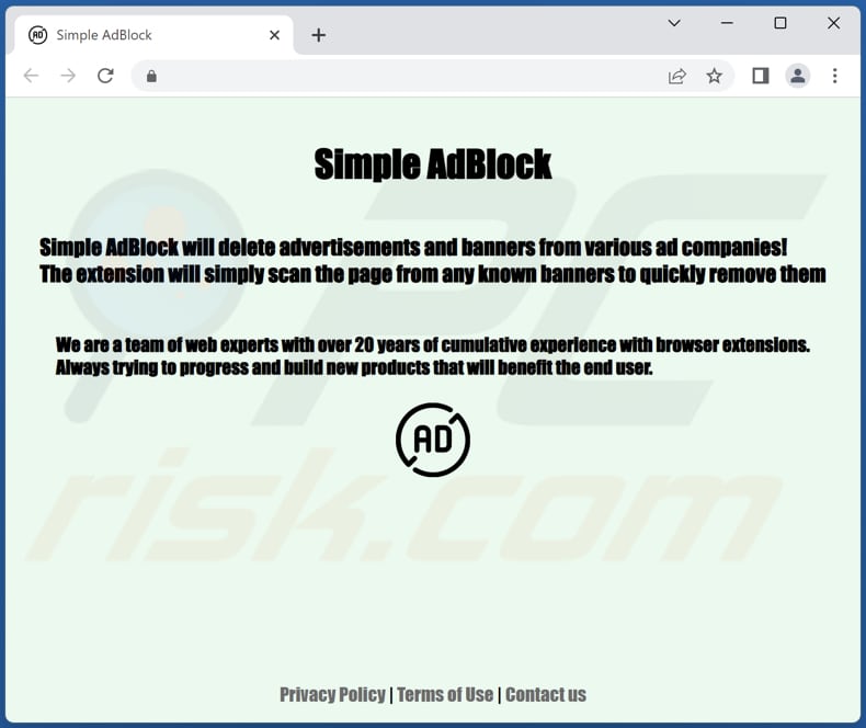 simple adblock adware official page